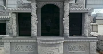 郴州 芝麻灰高档墓碑，土墓，可定制