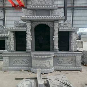 郴州 芝麻灰高档墓碑，土墓，可定制
