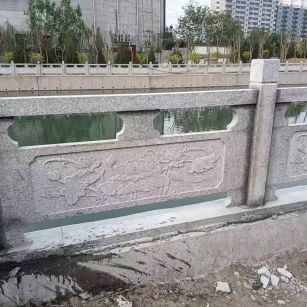 郴州 芙蓉白大花桥梁、河道，石材栏杆、围栏、护栏