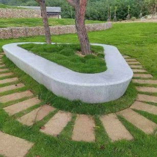 郴州 芝麻白光面整石坐凳