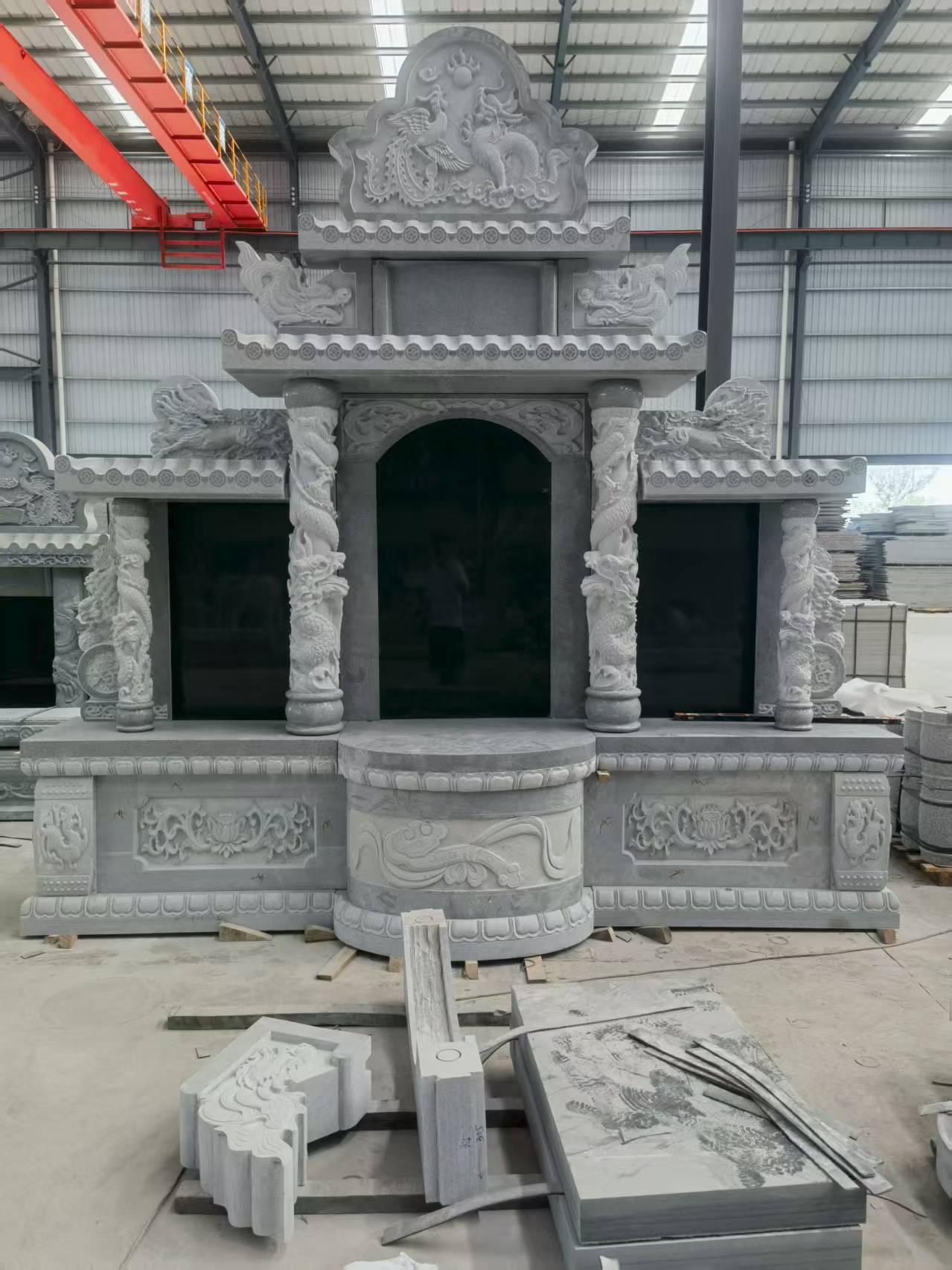 郴州 芝麻灰高档墓碑，土墓，可定制