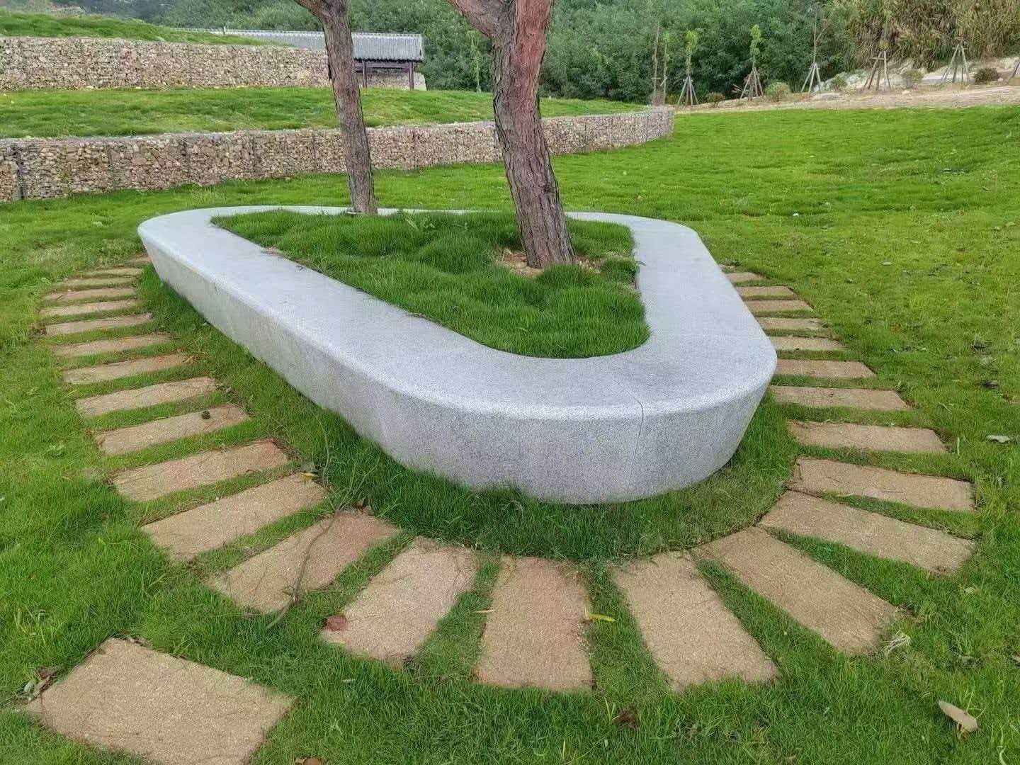 郴州 芝麻白光面整石坐凳